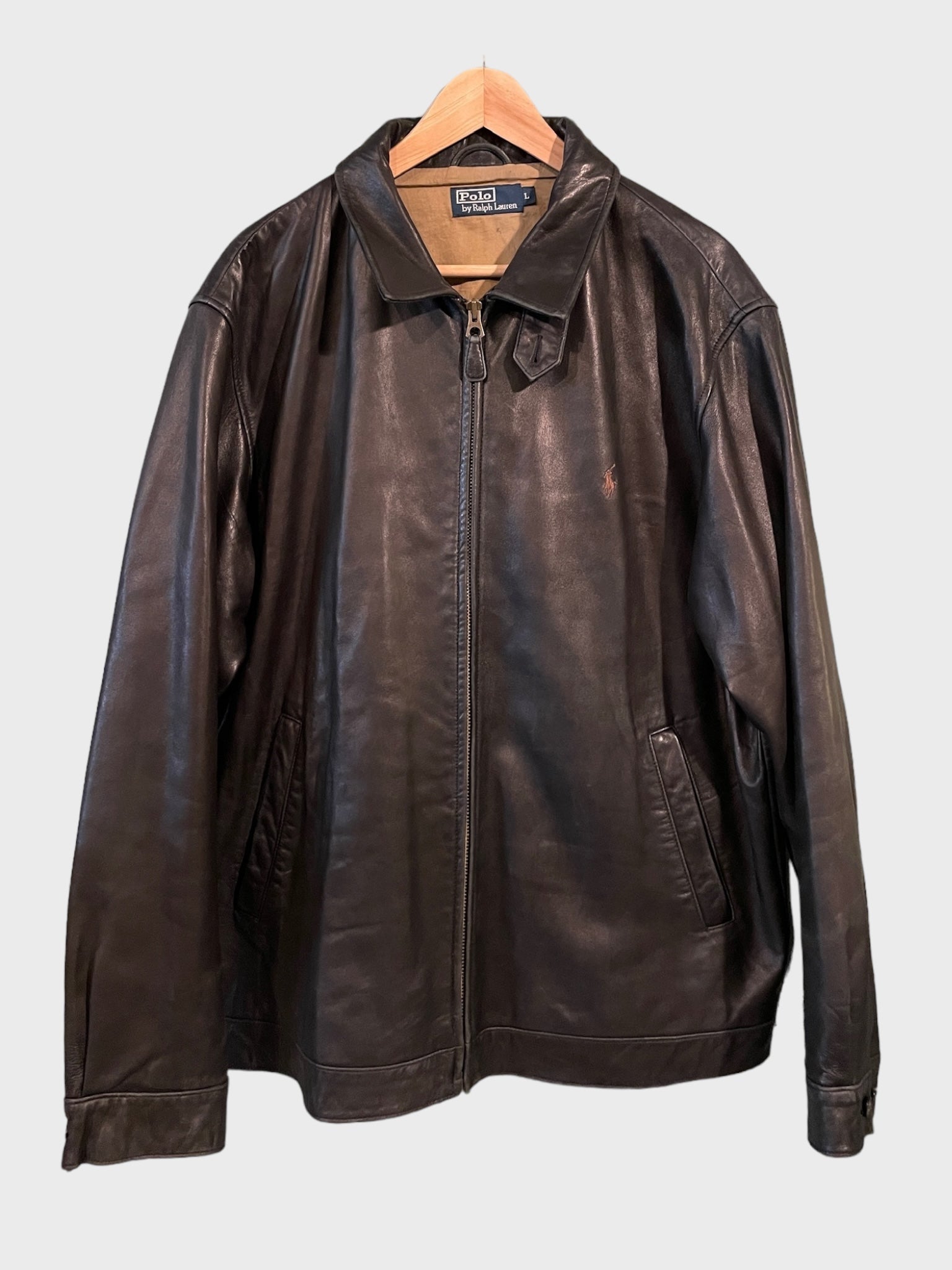 Ralph Lauren Leather Harrington Jacket