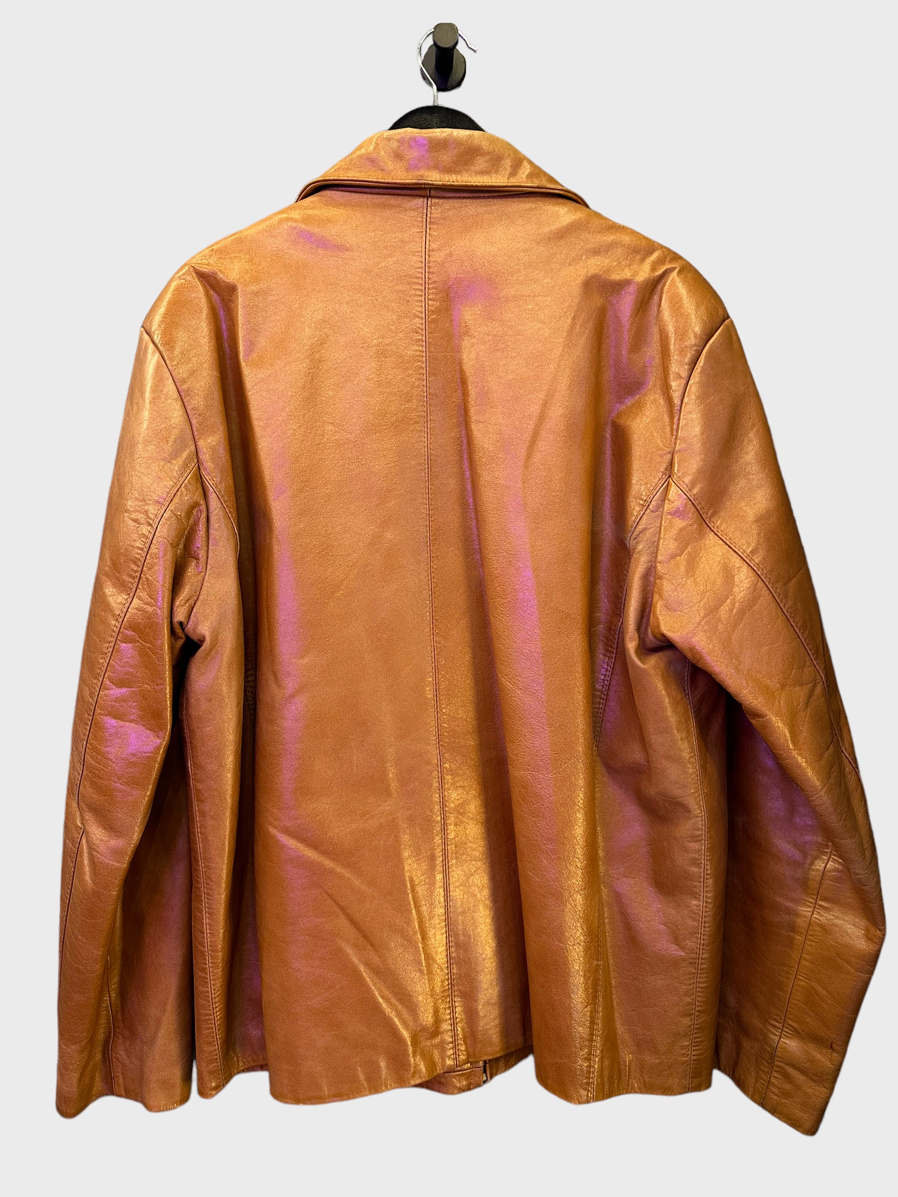 Leather jacket golden brown