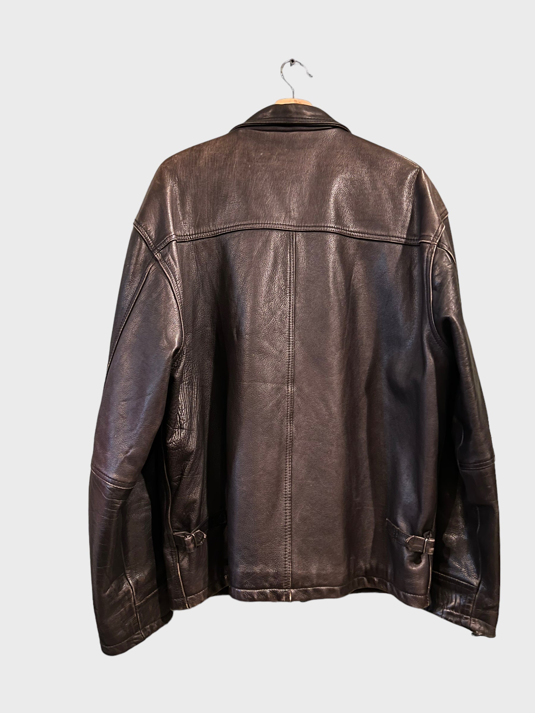 Leather Jacket Chunky Brown