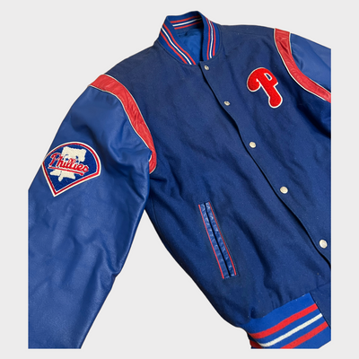 Close-up of the Philadelphia Phillies Reversible Baseball Jacket