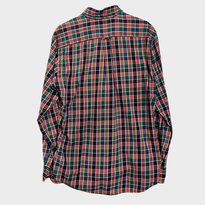 GANT Flannel Shirt with a casual fit in a multicolor small chequered pattern - Back