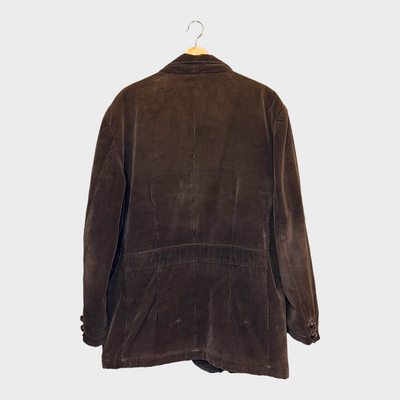 Corduroy jacket in a single-breasted blazer style - Back