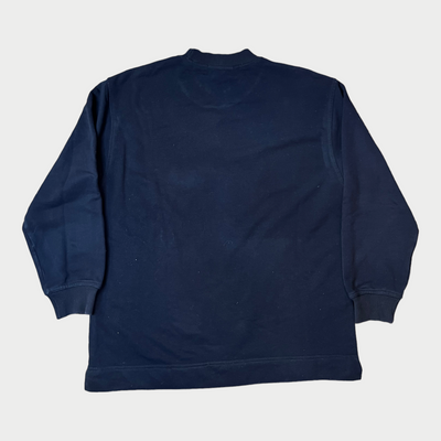 Sweatshirt With High Collar And Loose Hem Back