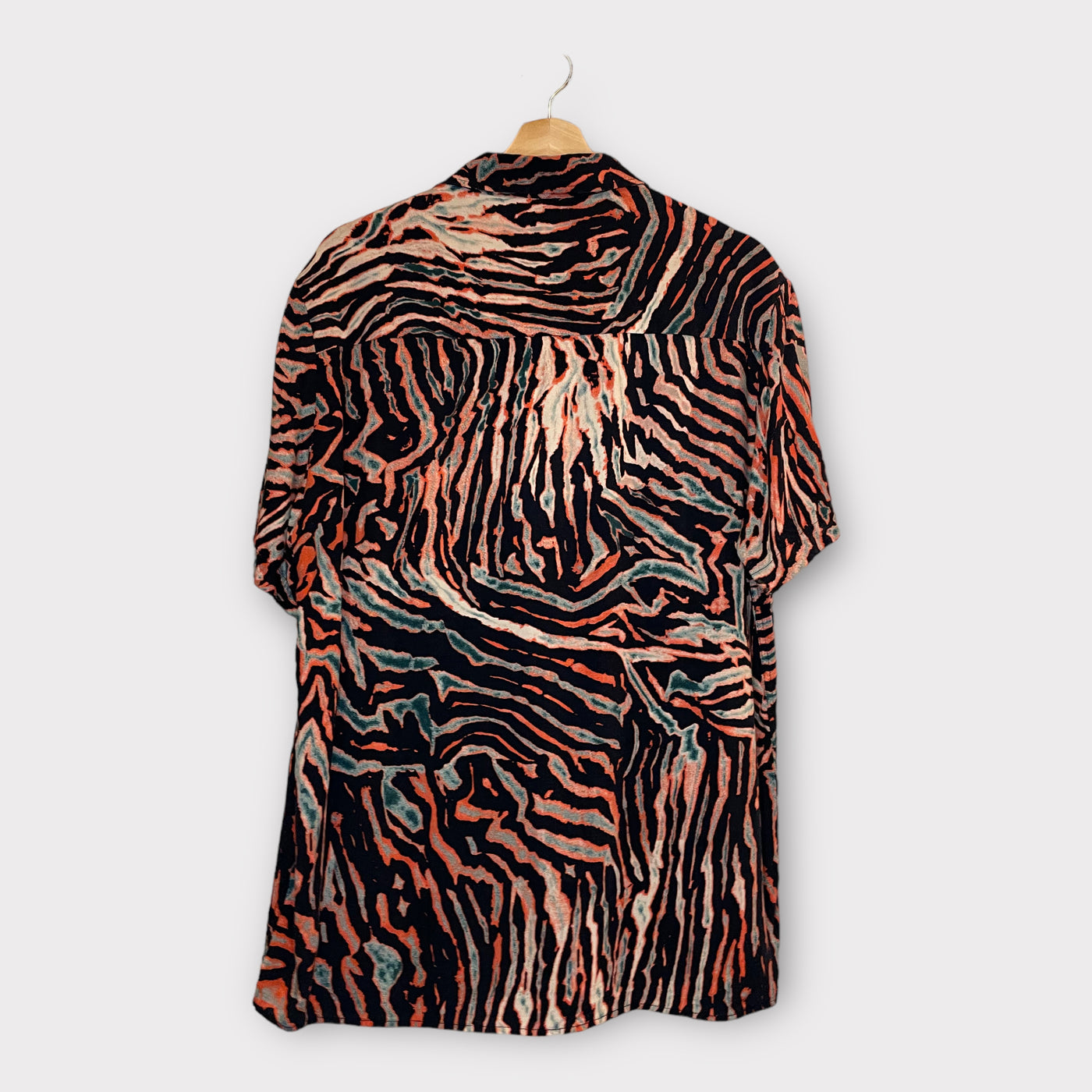 Zebra printed short sleeve shirt