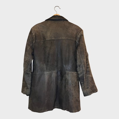 Back of Leather blazer jacket