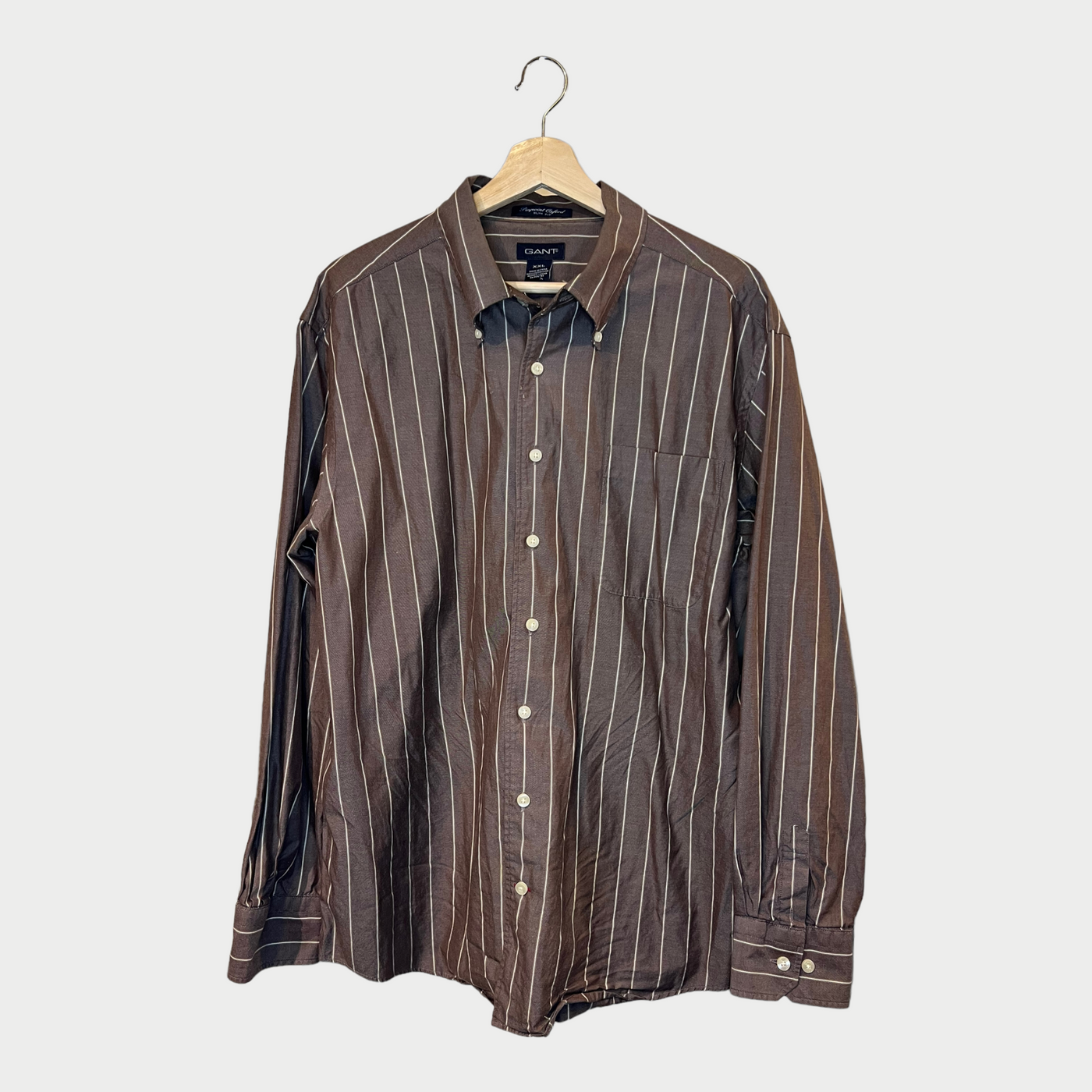 Slim Fit Oxford Shirt With Stripes Front