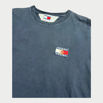 T-Shirt With Patch Logo And Graphic Logo Close-up