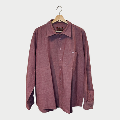 Oxford Shirt In A Light Red Color Front
