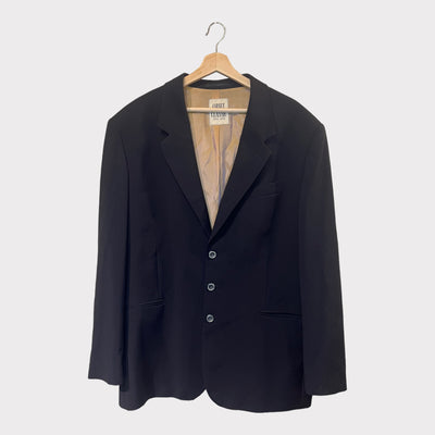 Wool Blazer Jacket With Shoulder Pad - Front