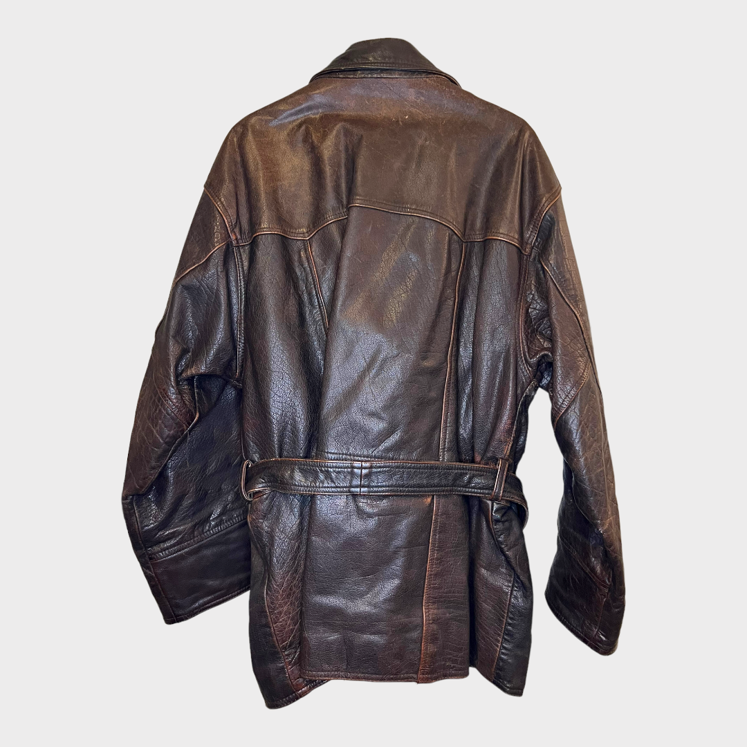 Heavy Leather Jacket - Back