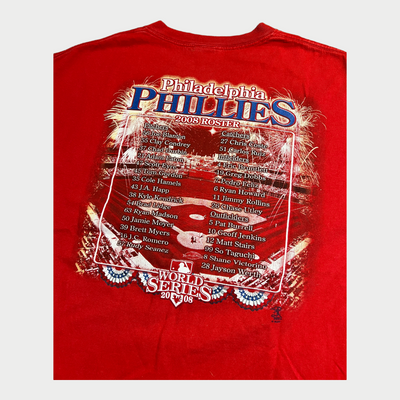 Vintage T-Shirt With 2008 MLB World Series Champions Graphic Back