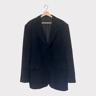 Blazer In Wool And Cotton Blend - Front