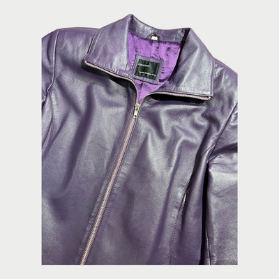 Leather Jacket In Purple
