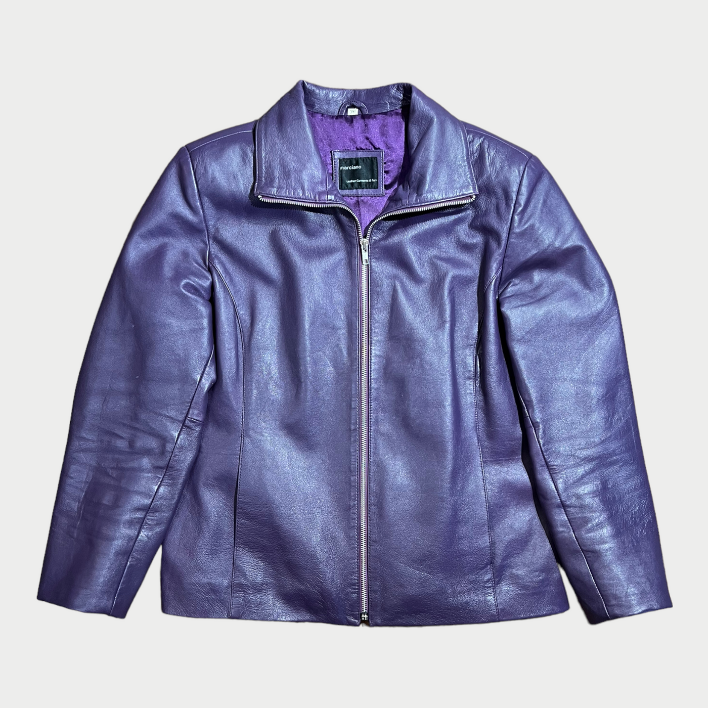 Leather Jacket In Purple